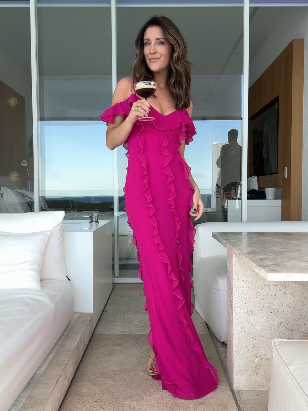 LOVERS & FRIENDS Marisol Pink Maxi Dress XS